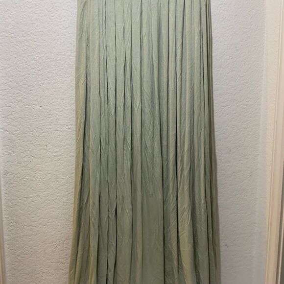 Ecote Sage Green Urban Outfitters Double Slit Maxi Skirt size 8 - Picture 8 of 11